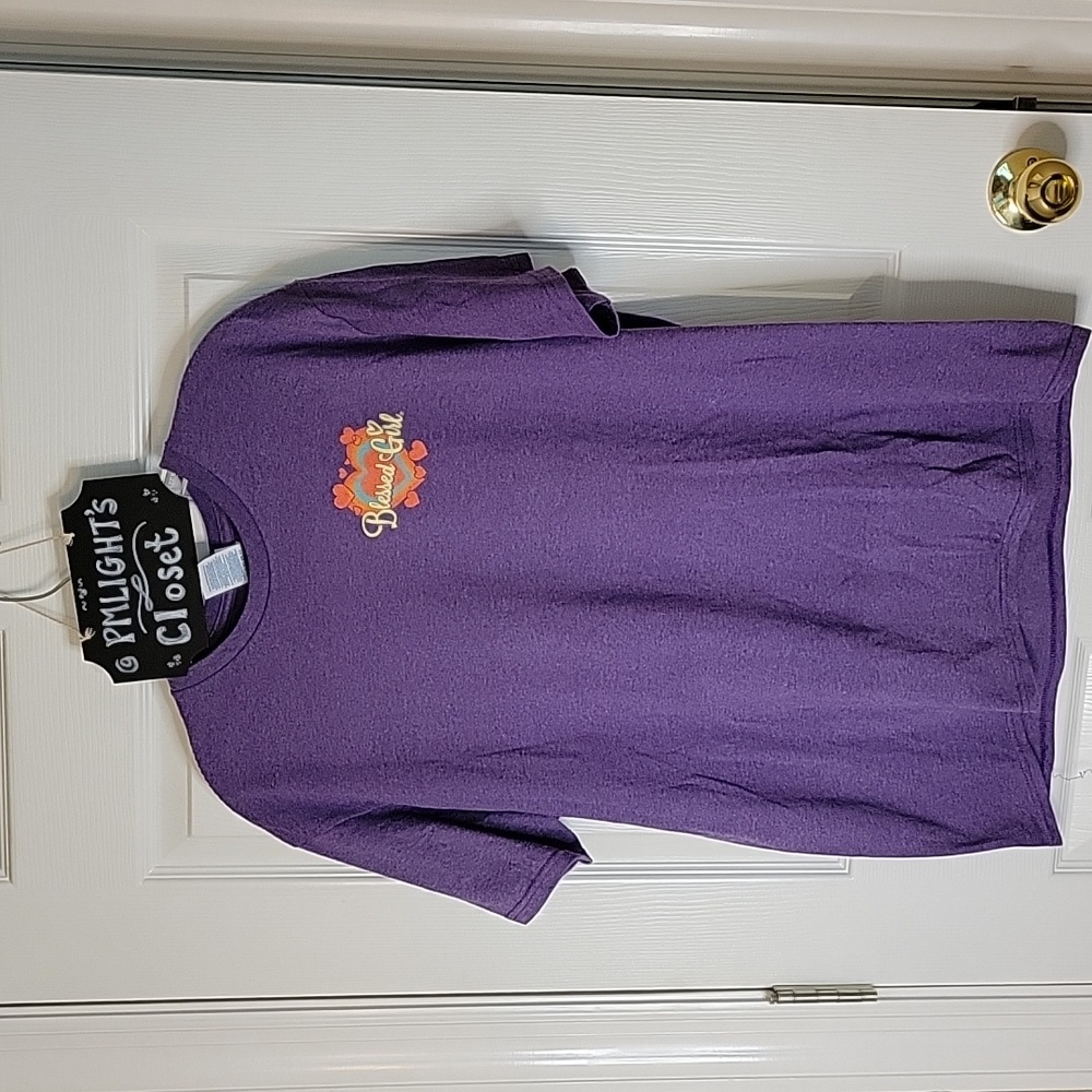 Blessed Girl T-Shirt Large Purple Delta Pro Weight Short Sleeve John 15:12